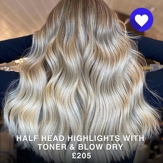 Half Head Highlights, Toner and Blow Dry