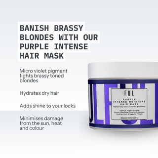 FUL Purple Hair Mask 300ml – Anti-Yellow Toning Mask for Blonde, Silver & Bleached Hair