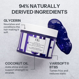 FUL Purple Hair Mask 300ml – Anti-Yellow Toning Mask for Blonde, Silver & Bleached Hair