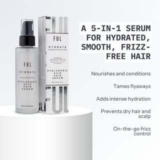 FUL Hyaluronic Acid Hair Serum 50ml – Anti-Frizz Spray for Dry, Curly & Damaged Hair