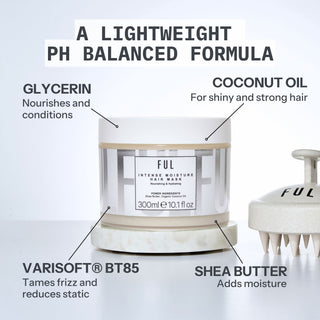 FUL Intense Moisture Hair Mask 300ml – Deep Hydration for Dry, Damaged or Curly Hair