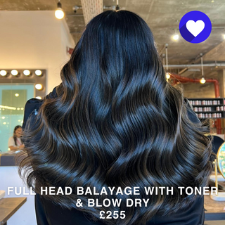 Full Head Balayage, Toner and Blow Dry