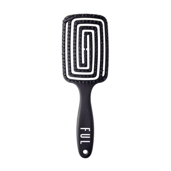 FUL Vented Hair Brush Black – Fast Blowdry Detangler with Anti-Static, Frizz Control Design