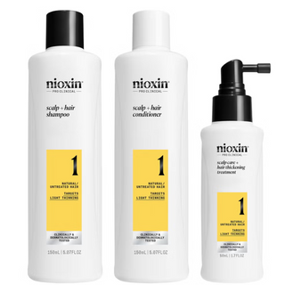 Nioxin Scalp and Hair Thickening System 1 for Natural Hair with Light Thinning Trial Kit