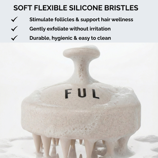 FUL Scalp Massager Brush – Silicone Exfoliator for Hair Growth, Flakes & Deep Cleansing