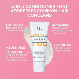 FUL All-Rounder Conditioner Mini 75ml – Moisturising Sulphate-Free Care for Dry, Frizzy Hair - The LTL Shop