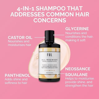 FUL All-Rounder Shampoo 250ml – Sulphate-Free Cleanser for Dry, Damaged & Frizzy Hair - The LTL Shop