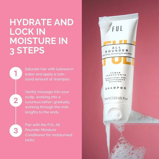 FUL All-Rounder Shampoo Mini 75ml – Sulphate-Free Cleanser for Dry, Damaged & Frizzy Hair - The LTL Shop