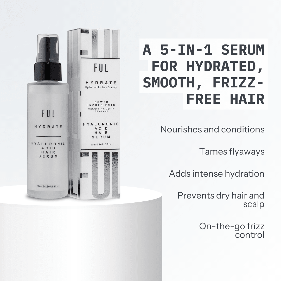 FUL Hyaluronic Acid Hair Serum 50ml – Anti-Frizz Spray for Dry, Curly & Damaged Hair - The LTL Shop