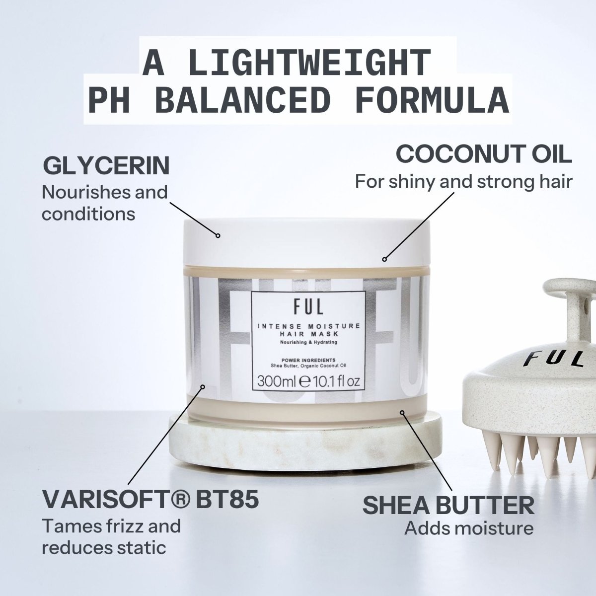 FUL Intense Moisture Hair Mask 300ml – Deep Hydration for Dry, Damaged or Curly Hair - The LTL Shop