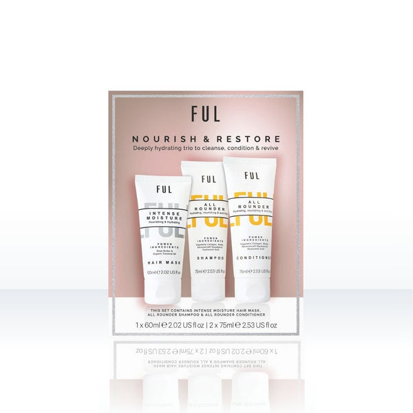 FUL Nourish and Restore Set - Deep Hydration for Dry Damaged or Curly Hair