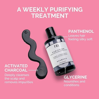 FUL Purifying Charcoal Shampoo 250ml – Clarifying Detox for Oily Scalp & Buildup | Deep Cleanser for Greasy Hair - The LTL Shop