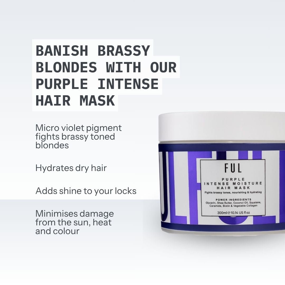 FUL Purple Hair Mask 300ml – Anti-Yellow Toning Mask for Blonde, Silver & Bleached Hair - The LTL Shop