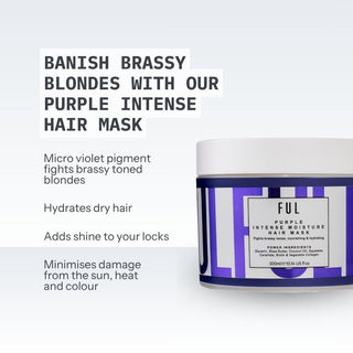 FUL Purple Hair Mask 300ml – Anti-Yellow Toning Mask for Blonde, Silver & Bleached Hair - The LTL Shop