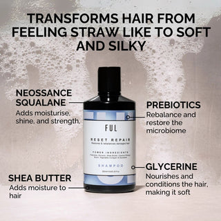 FUL Reset Repair Shampoo 250ml – Strengthening Cleanser for Dry, Damaged or Thinning Hair - The LTL Shop