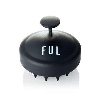 FUL Scalp Massager Brush In Black – Silicone Exfoliator For Hair Growth, Flakes & Deep Cleansing - The LTL Shop
