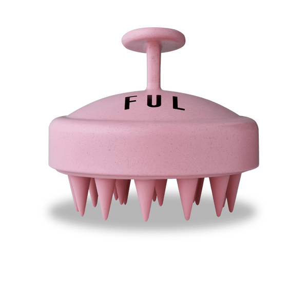 FUL Scalp Massager Brush Pink – Silicone Exfoliator for Hair Growth, Flakes & Deep Cleansing - The LTL Shop