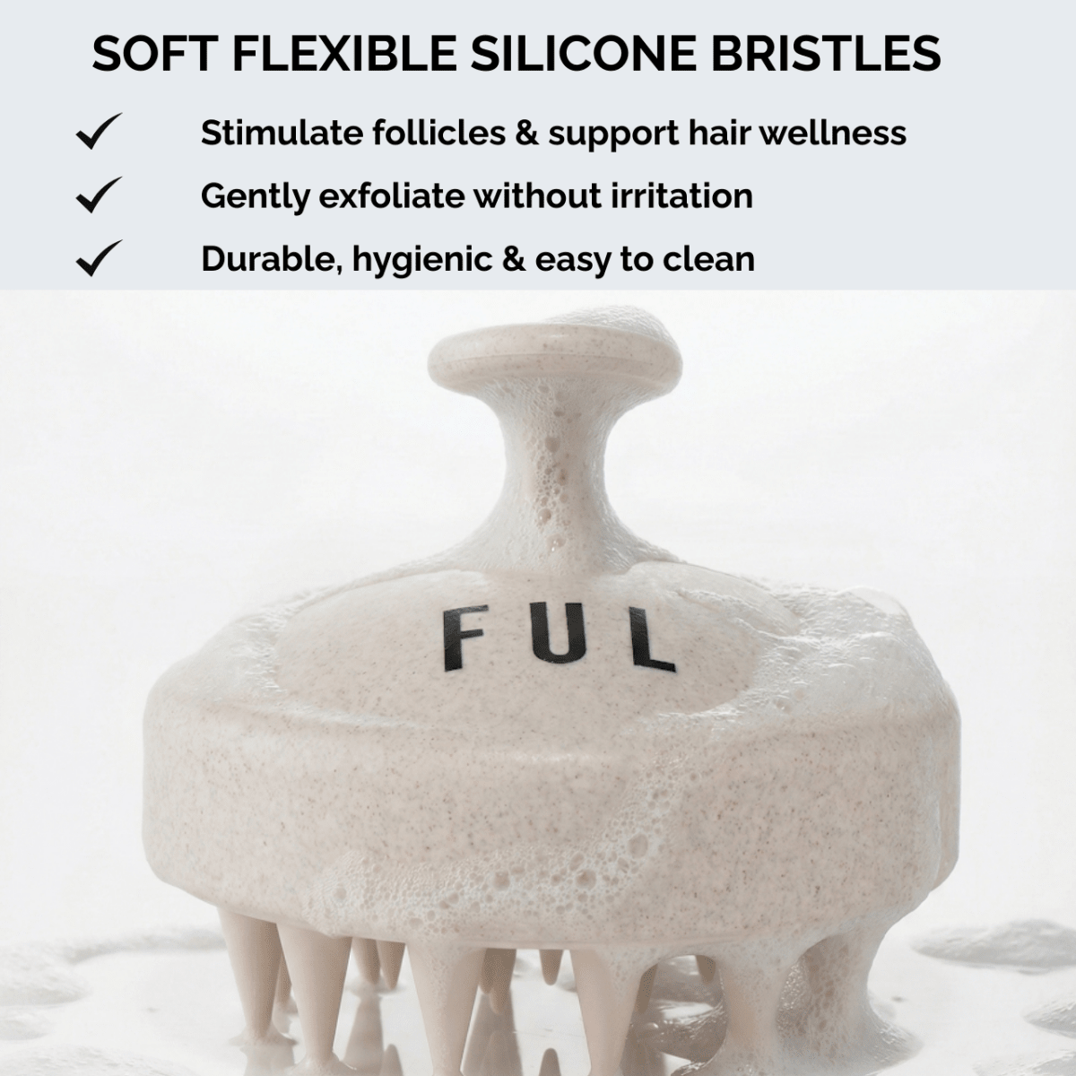 FUL Scalp Massager Brush – Silicone Exfoliator for Hair Growth, Flakes & Deep Cleansing - The LTL Shop