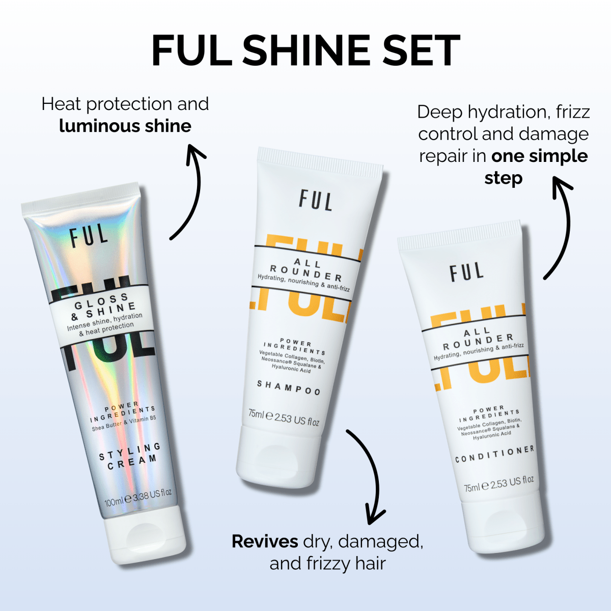 FUL Shine Set – Smooth Shiny Healthy - Looking Hair - The LTL Shop