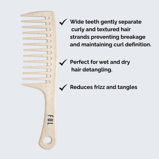 FUL Wide Tooth Comb – Tangle-Free Detangling for Wet, Curly, Wavy & Frizzy Hair - The LTL Shop