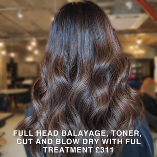 Full Head Balayage Toner FUL Intense Moisture Treatment Cut and Blow Dry