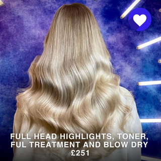 Full Head Highlights Toner FUL Intense Moisture Treatment and Blow Dry