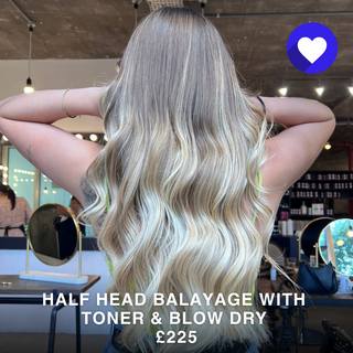 Half Head Balayage Toner and Blow Dry