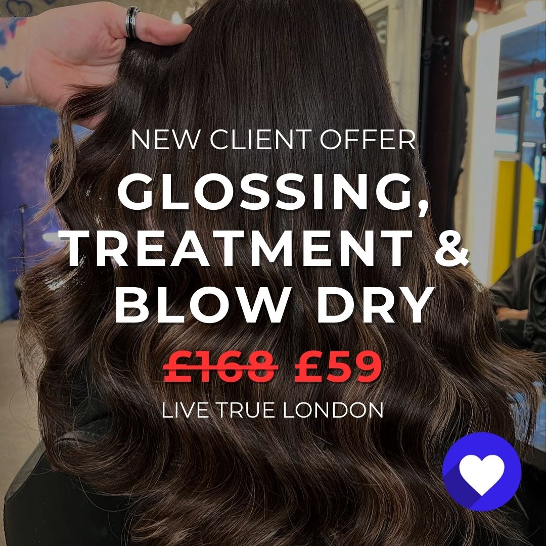 New Clients: Glossing Moisture Treatment & Blow Dry