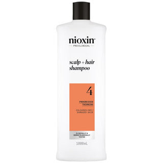 Nioxin Scalp and Hair Thickening System 4 Shampoo for Coloured, Dry and Damaged Hair with Progressed Thinning 1000ml - The LTL Shop