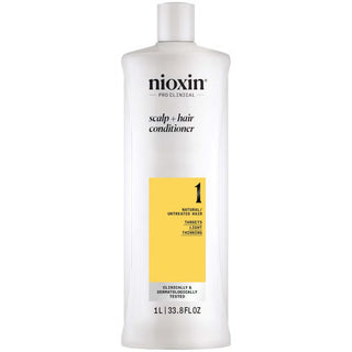 Nioxin Scalp and Hair Thickening System 1 Conditioner for Natural Hair with Light Thinning 1000ml - The LTL Shop