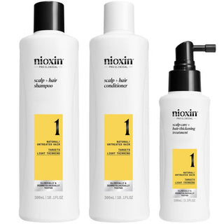 Nioxin Scalp and Hair Thickening System 1 for Natural Hair with Light Thinning Loyalty Kit - The LTL Shop