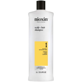 Nioxin Scalp and Hair Thickening System 1 Shampoo for Natural Hair with Light Thinning 1000ml - The LTL Shop