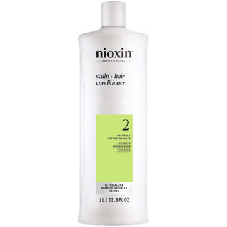 Nioxin Scalp and Hair Thickening System 2 Conditioner for Natural Hair with Progressed Thinning 1000ml - The LTL Shop