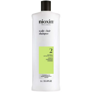 Nioxin Scalp and Hair Thickening System 2 Shampoo for Natural Hair with Progressed Thinning 1000ml - The LTL Shop