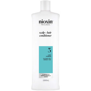 Nioxin Scalp and Hair Thickening System 3 Conditioner for Coloured, Dry and Damaged Hair with Light Thinning 1000ml - The LTL Shop