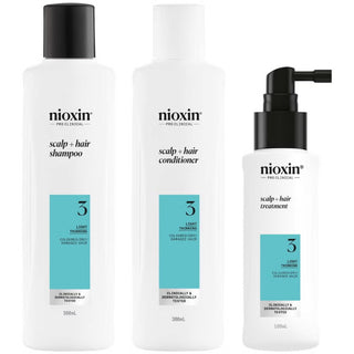 Nioxin Scalp and Hair Thickening System 3 for Coloured Dry and Damaged Hair with Light Thinning Loyalty Kit - The LTL Shop