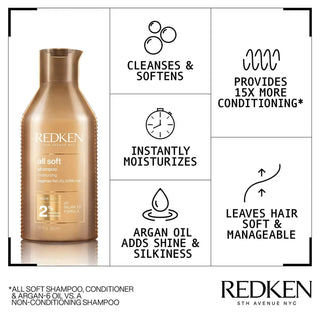 Redken All Soft Shampoo 300ml - The LTL Shop