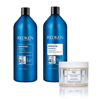 Redken Extreme Shampoo & Conditioner 1000ml and FUL Moisture Mask Bundle - The LTL Shop